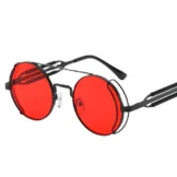 Sonnenbrille UV400 Hohe Qualität Farbige Linsen Gläser Männer Frauen Retro Runde Metall Sonnenbrille