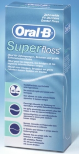 Oral-B SuperFloss 50 Fäden Zahnseide, 50 Stück